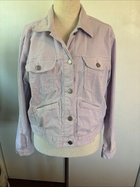GAP Lilac Corduroy Button-Up Jacket